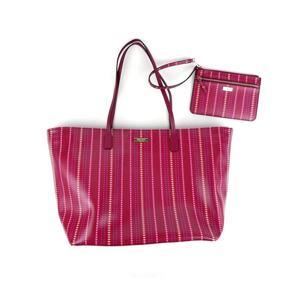 kate spade new york hearts wristlet & tote - Picture 1 of 13